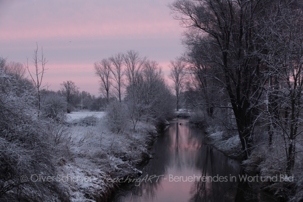 erster Schnee an der Glonn